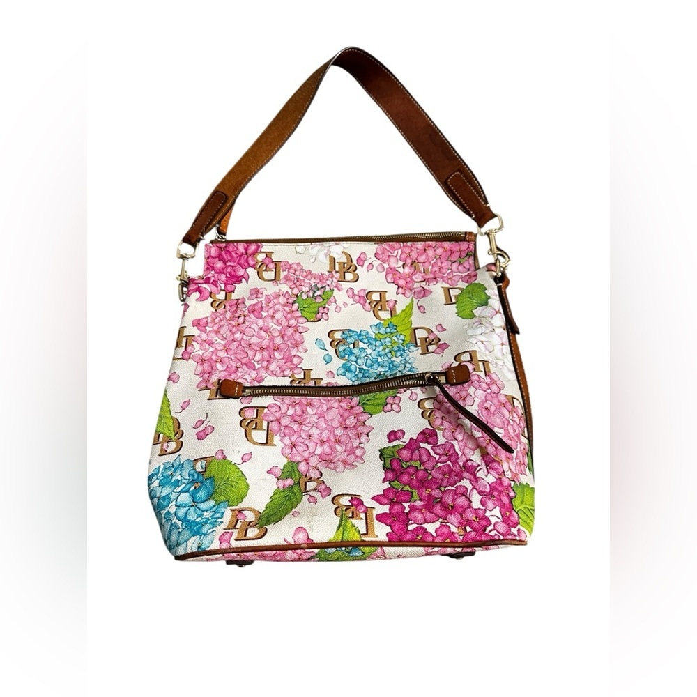 DOONEY & BOURKE CUTE HYDRANGEA MONOGRAM leather bag, o/s